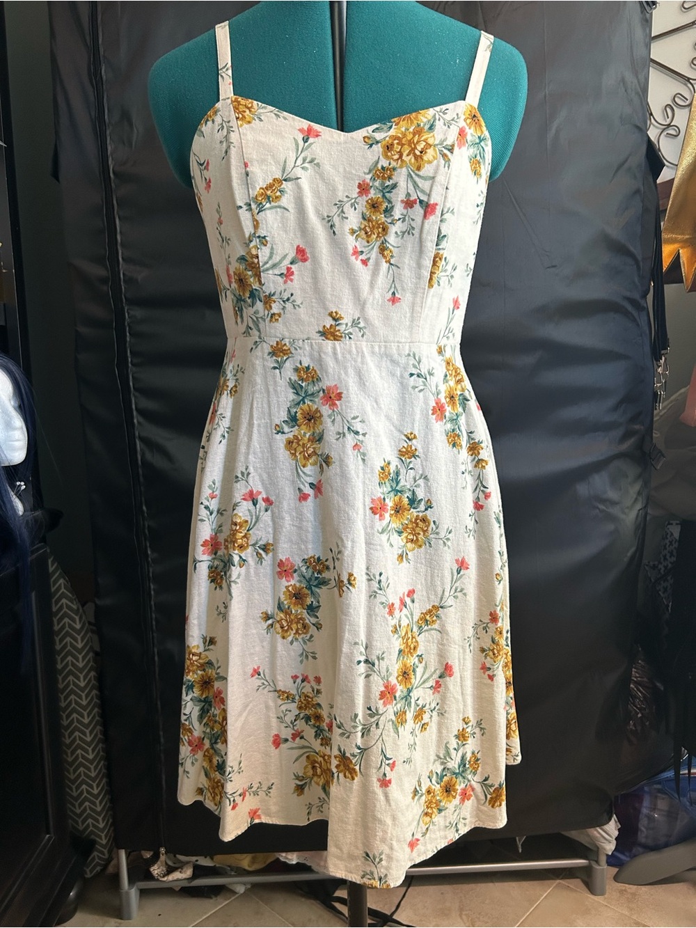 Old Navy Floral Sundress with Yellow and Pink Blossoms